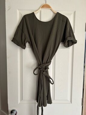 Zara shirt dress wrap tie size M